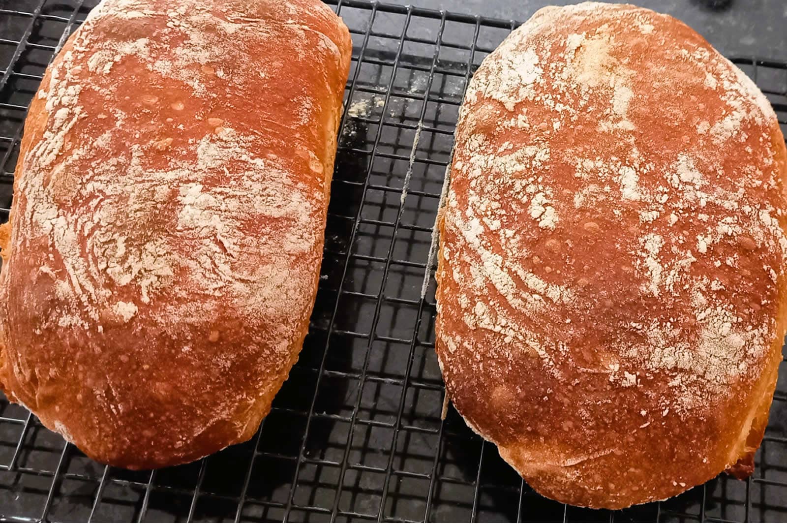 Ciabatta French White made from wheat flour in Cummin